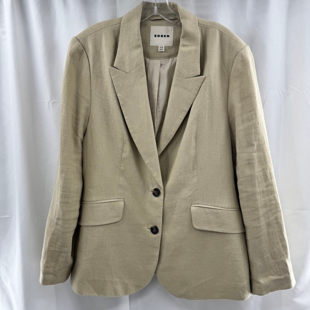 Boden 100% Linen Blazer Sz 16-18R Tan